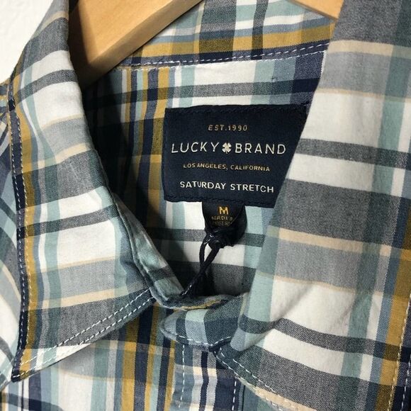 -Lucky Brand Men's Long Sleeve Santa Fe Western Shirt NWT M - Picture 4 of 10